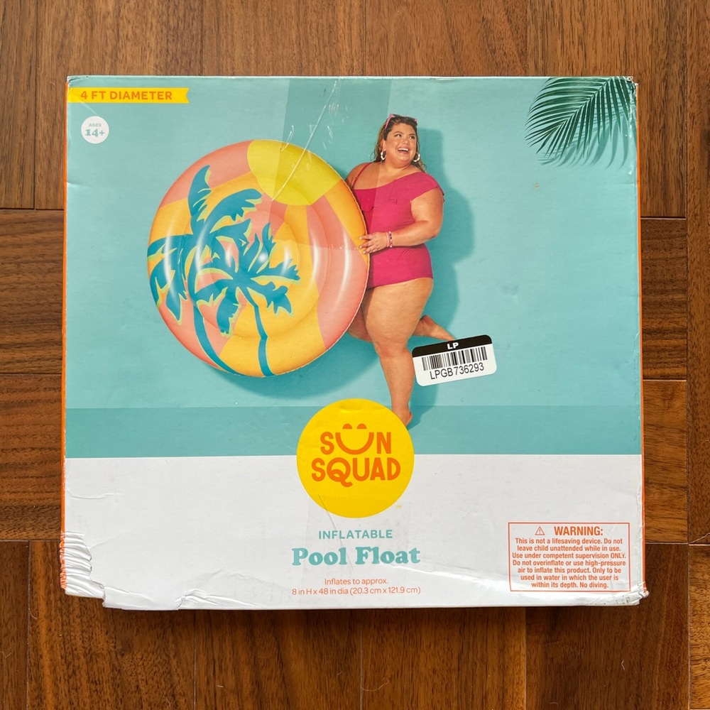 Sun Squad Inflatable Pool Float - Multicolor